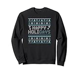 happy holigays lgbtq queer gay pride brutto albero di natale felpa