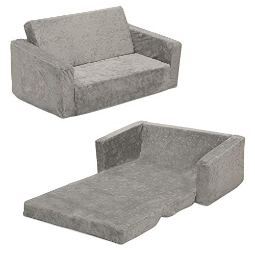 Delta Children Serta Perfect Extra Wide Convertible Sofa to Lounger, Comfy...