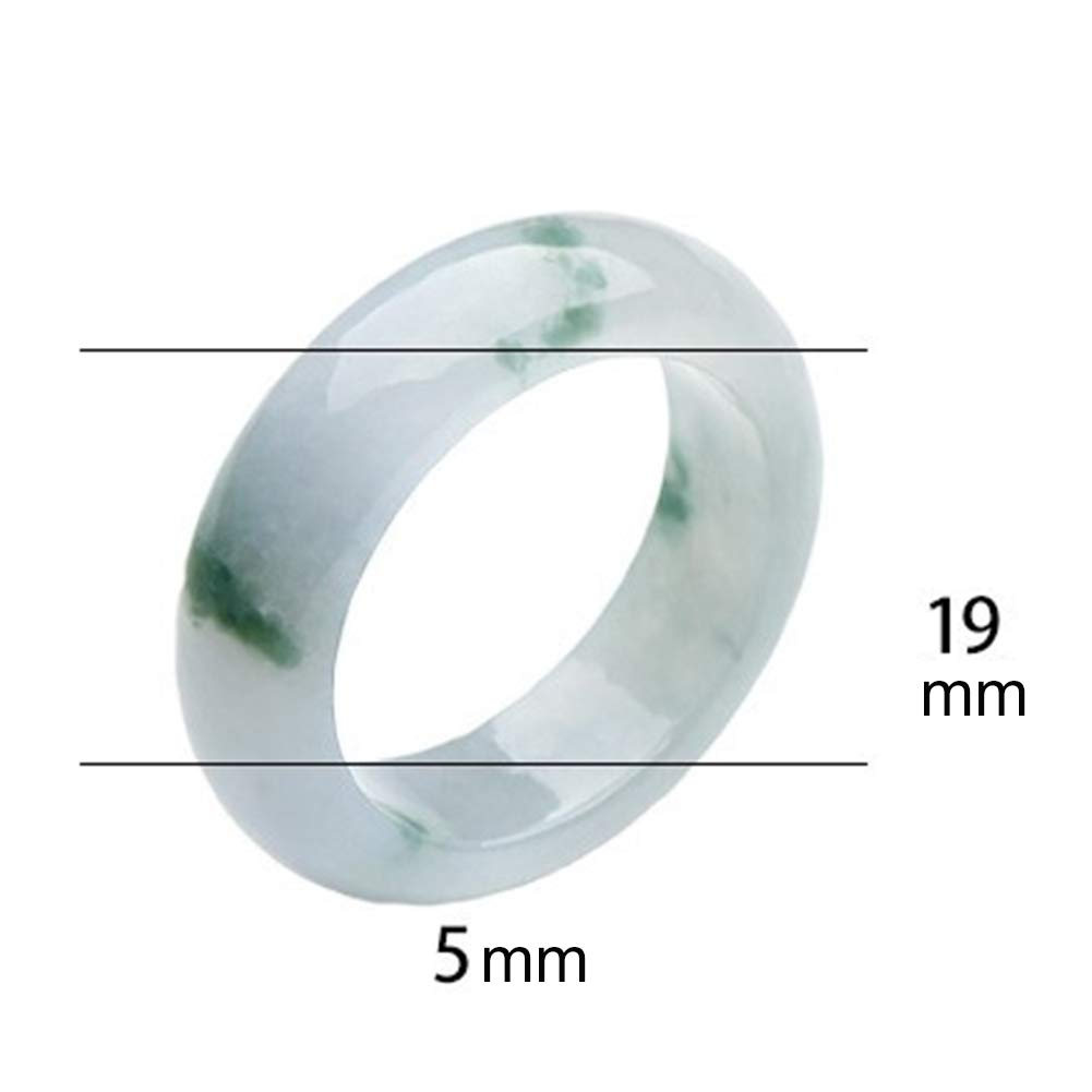 N/V Natürlicher schwimmender Blumen-Ring, grüne Jade, für Damen