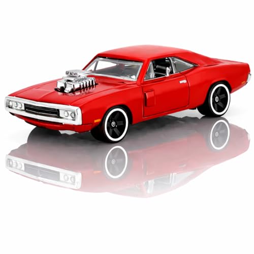 Image of 1:64 Scale Diecast Metal Muscle Car | Alloy Body Mini Collectible Cars with Smooth Wheels | Realistic Display Model & Racing Toy for Kids, Adults & Collectors (Muscle Car 1:64 Scale - Red)