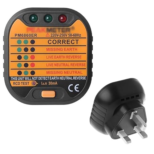Socket Tester with LCD Display, 220-250V