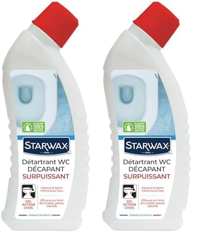 STARWAX - Gel Détartrant Surpuissant WC et Fosses Septiques - Détartre en Profondeur - Efficace sous l'Eau - Formule Con