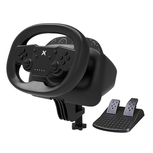 DOYO Gaming Steering Wheel with Pedals, 270 Degree Racing Wheel with Dual-Vibration Motors, Wireless Steering Wheel for PS4, PC, Nintendo Switch, PS3, IOS, Android Racing Games