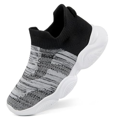 FUNCOS Toddler Shoes Boys Girls Slip-On Sneakers with Arch Support – Breathable Knit Athletic Shoes, Lightweight Flexible Sole for Kids3