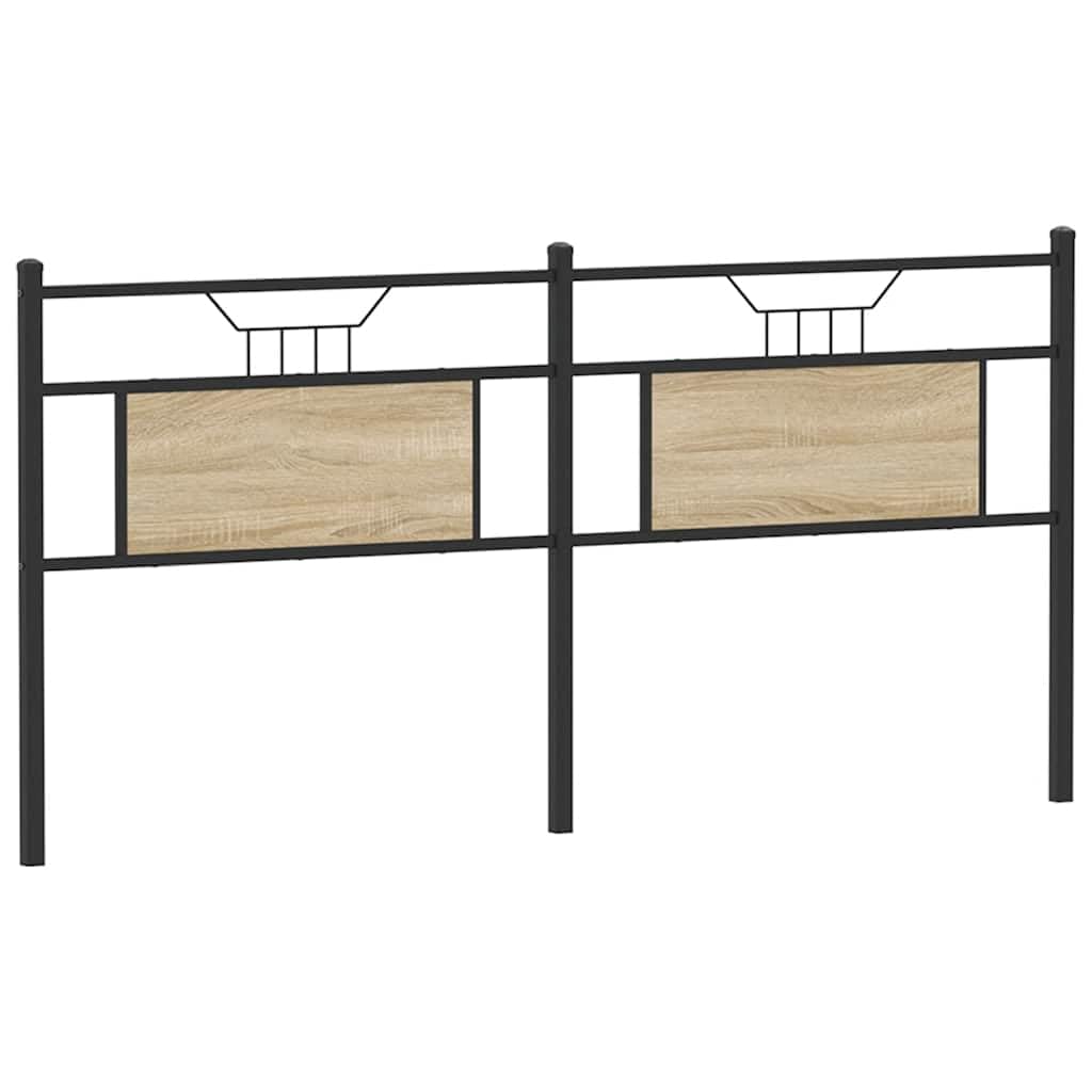 Zamiennik zagłówka, dąb Sonoma, 180 cm, materiał drewnopochodny i stal, stabilny, nowoczesna tapicerka ścienna, łóżko, samoprzylepne panele ścienne, pokój dziecięcy, wygodna poduszka ścienna