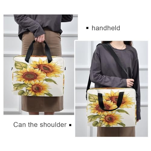 Bolso para laptop ALAZA con diseño girasol y correa ajustable miniatura 2