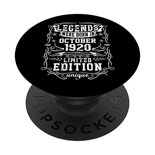 Cumpleaños Octubre 1920 Edición Limitada Regalo Used Vintage PopSockets PopGrip Intercambiable