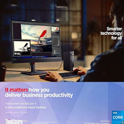 Image of Lenovo ThinkCentre neo 50q Gen 4 Business Mini Desktop Computer • 6-core Intel Core i3-1215U • 64GB RAM • 4TB SSD • Office 365 for The Web • Display Port + HDMI • Wired KB & Mouse • Windows 11