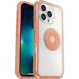 OtterBox iPhone 13 Pro Otter + Pop Symmetry Series Clear Case - MELONDRAMTIC (Clear/Orange), Integrated PopSockets PopGrip, Slim, Pocket-Friendly, Raised Edges Protect Camera & Screen