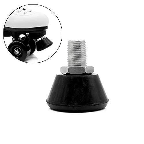 2 Pack Roller Skates Toe Stops Plugs Rubber Brake Block Stoppers 82A Pu Toe Stops Replacement Skate Accessories (Black) #TOP1