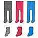 Produktbild GENTABY Mädchen Strumpfhosen Baby Kleinkind Strumpfhosen - Neugeborene Mädchen Leggings Strumpf Baumwolle Grau Blau Rose Rot für 0-6 Monate Höhe 60-70cm Kleinkind Mädchen 3er Pack Kinder Strumpfhosen