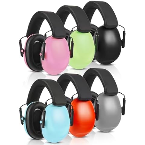 Amylove 6 Pcs Kids Noise Reduction Headphones Ear Protection Earmuffs Noise Reduction Earmuffs 30dB Adjustable for Toddlers(Cute) Cover