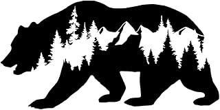 Bear Mountains 2 Pack CCI Decal Vinyl Sticker|Cars Trucks Walls Laptop|Black|7.5 x 3.8 in|CCI5008