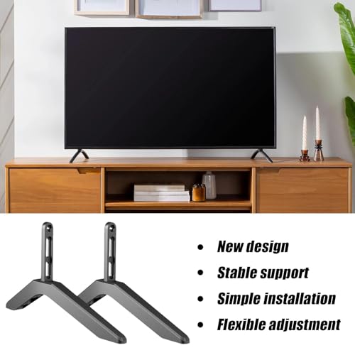 Stands de télévision, Pieds de télévision des Pieds,Stand de télévision Autonrissement des Jambes TV-Téléphone - Support de Remplacement, Pieds de Soutien Stable pour Le Salon ou la Chambre – Image 4