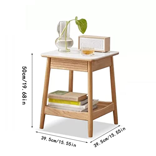 Table d'appoint de canapé gain de place avec double étagère de rangement - 4