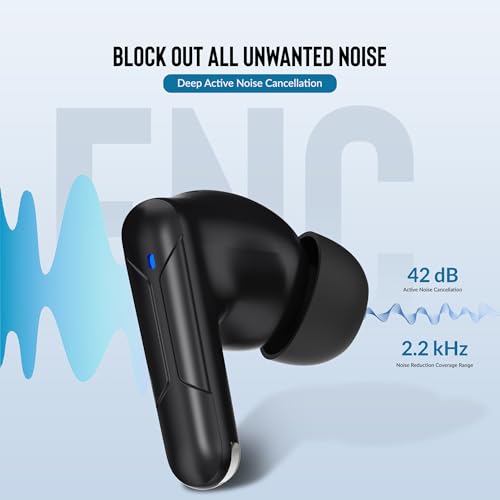 Image of AROMA TWS6 Sync V5.4 Upto 55Hr Playtime*, ENC, Dual Paring, Fast Charging, Heavy Bass Bluetooth
