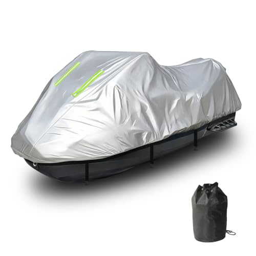 Housse jet ski contre la décoloration solaire et le vent pour Sea-Doo RX argent