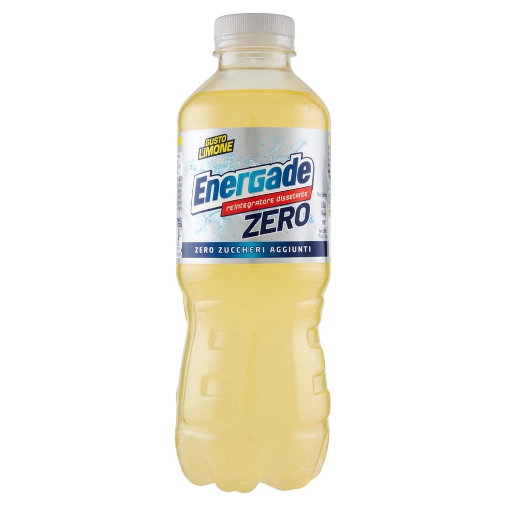 Energade ZERO gusto Limone, Zero Zuccheri Aggiunti Reintegratore Dissetante 500ml (2025) [BOX da 12 Bottiglie]
