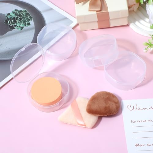 4 Stück Wattepadspender Wattepad Halter Weiß Wattebällchen Behälter Box Wattepads Aufbewahrung mit Deckel Behälter für Wattepads für Zahnstocher Zahnseidepicks Make-up-Schwämme Haarbänder Schmuck