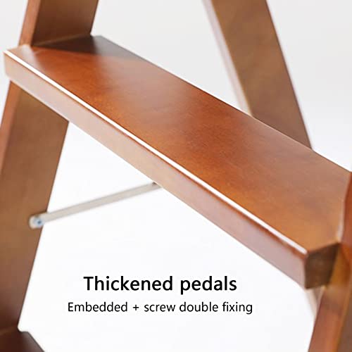 Tuoyibo Multifunctional Home Bar High Stool Foldable Solid Wood Stool Portable Climbing Ladder 64 × 42 × 48 Cm thumb #4