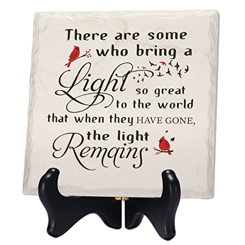 Sympathy Gifts, Memorial Desk Sign For Loss Of A Loved One, Bereavement Condolence Remembrance Gift, Funeral Decor Sign, In Loving Memory Of Loss Of Mother Father, Sorry For Your Loss (The Light Remains) #TOP22