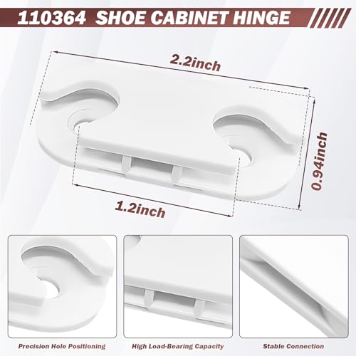Image of 4 Pack Shoe Cabinet Hinge Replacement Part #110364