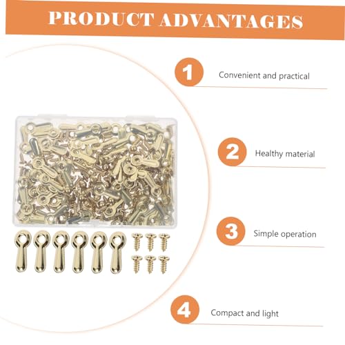 Image of 1set Picture Frame Backing Clips Iron Picture Hanging Hardware Screws for Photos Turn Button Fasteners for Wall Art and Decor