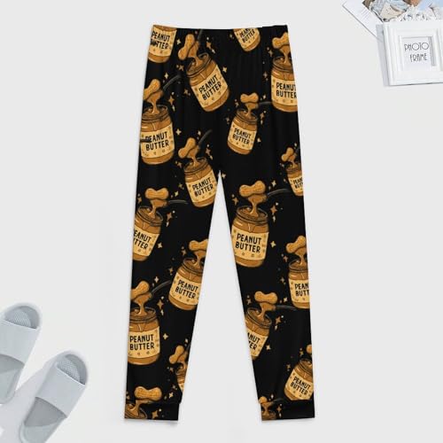 Peanut Butter Food Jar Men's Pajama Pants Soft Loungewear Bottoms Lightweight Sleepwear4