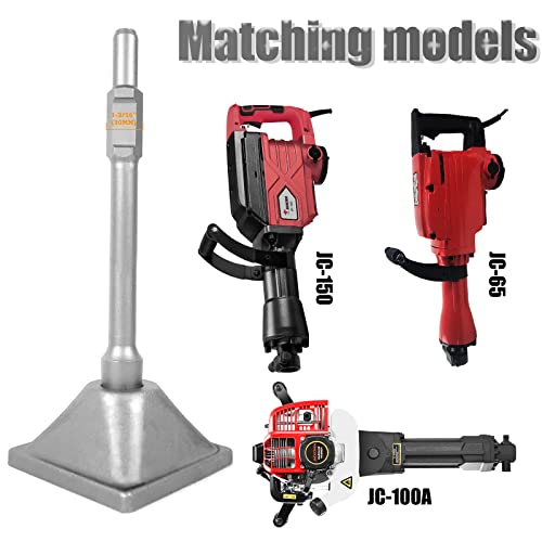 JACKCHEN 1-3/16 inch (30mm) Tamper Shank, Jack Hammer Plate Tamper 6x6\" Plate with Electric Chisel Dirt Compactor, Tamper Shank and Plate , Gas Powered and Electric Demolition Concrete Breaker