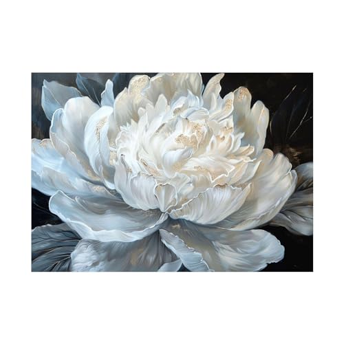 Décoration d'art floral blanc moderne photo artwork tableau mural