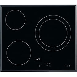 Induccion Aeg Ilb63445Fb AEG HK623021FB Placa vitrocerámica, Biselada, 3 zonas de cocción, Panel de control táctil independiente, Negro, 60 cm