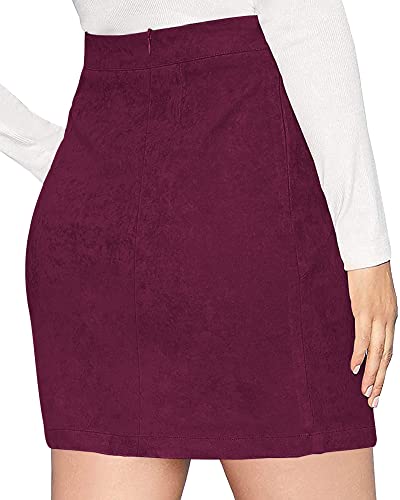 Image of MANGOPOP Skirt (A Burgundy, X-Large), A Burgundy, X-Large