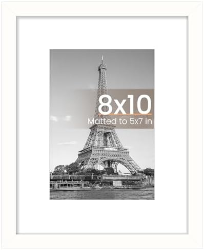 8x10 Picture Frame Set Of 6, 8x10 Picture Frame Display Pictures 5x7 Mat 8x10 Without Mat Wall Hanging Photo Frame Tabletop Display Gallery Frame Black - View #8