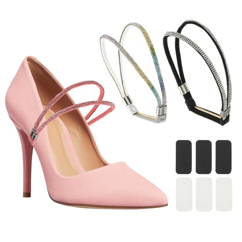 Lacets de chaussures à strass et sangles élastiques haut de gamme pour escarpins