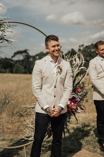 Mens Linen Sport Jacket Men Casual Blazer for Men Slim Fit Linen Suit for Wedding Prom4