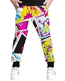 BINPAW Little Boys Printed Pants Christmas Cool Funny 3D Graphic Print Sports Drawstring Jogger Sweatpants for...