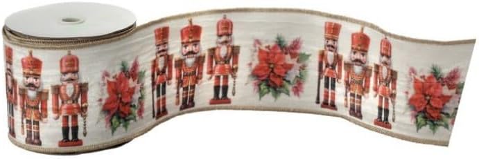 Regency International Velvet Toy Soldier Ribbon, 10-Yard, Red White
