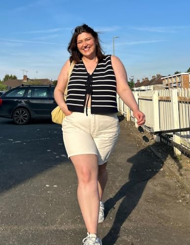 Vest Tops for Women Sleeveless Crochet Sweater Vest Knit Top Open Front Tie V-Neck Cardigan Work Tank Top Y2K Clothes3