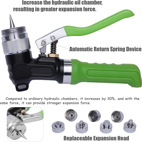 Expansor de tubería de cobre para fontanería y refrigeración, rebote automático, 11 tamaños, se adapta a 3/8 a 1-5/8 pulgadas, grosor de tubería de hasta 2 mm