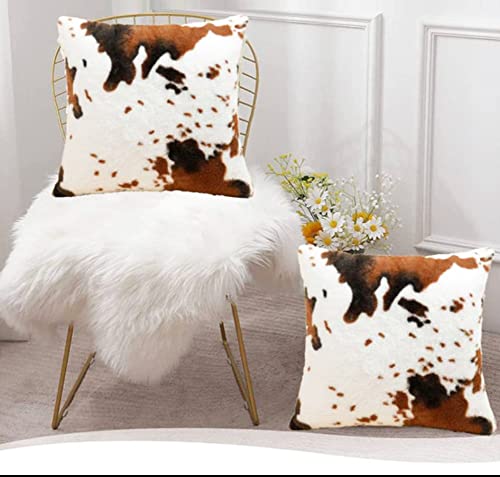 Entua Throw Pillow Covers Soft Faux Fur Pillow Cover Animal