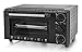 Produktbild Emerio MO-111024 Mini-Ofen, Edelstahl 1000 Watt, 13 Liter, Timer, für handelsübliche 26cm Tiefkühl Pizza geeignet, doppelt verglast, Camping oder Single Kleinküche, Schwarz