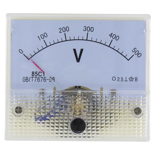 Voltmètre à aiguille CC 85C1-V 500V cadran de mesure analogique continu 64 x 56 mm