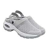 NOLITOY Sandalias de Malla Transpirables para Mujer Ligeras y Cómodas con Suela Acolchada Antideslizante Diseño Estable para Uso Diario y Caminatas Prolongadas Color Gris Talla