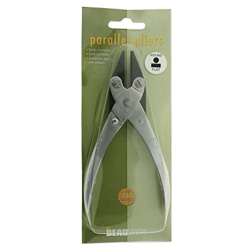 The Beadsmith Half Round/Flat Nose Parallel Pliers, 5.5 inches (140mm) Steel tool for jewelry making, with spring by The Beadsmith - Image 8