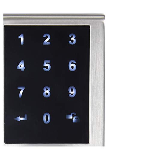 Amazon Basics Grade 3 Electronic Touchscreen Deadbolt Door Lock With Handleset, Satin Nickel Finish #TOP3