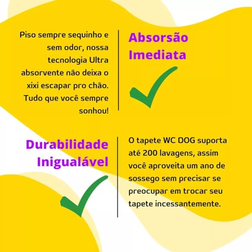 Tapete higiênico lavável kit com 3 unidades