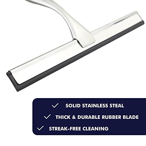 Shower Squeegee For Glass Doors, Window Squeegee, All-Purpose Glass Squeegee For Shower Doors Mirror Tile Car Window, Non-Slip Handle, 10 Inches #TOP1