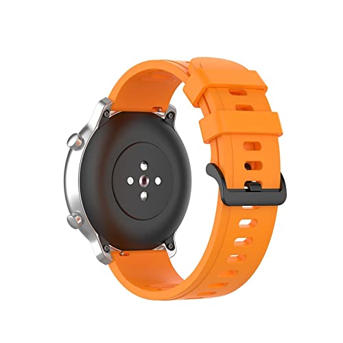 Bracelet sport pour Galaxy Watch 4 en silicone souple et résistant à la sueur couleur orange