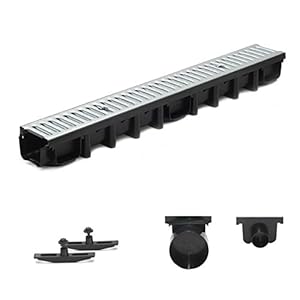 Zmmmaxpol A15 Terrassenrinne 1m Stahlrost verzinkt