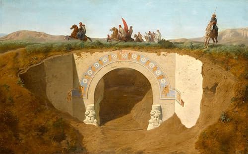 Peinture sur toile Félix Thomas La Visite du Pacha pour sublimer une chambre style nordique